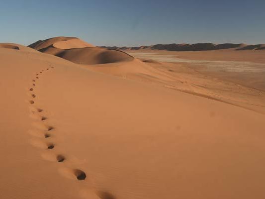 Sahara sand dunes at dusk, the kind of sand the world cannot use.